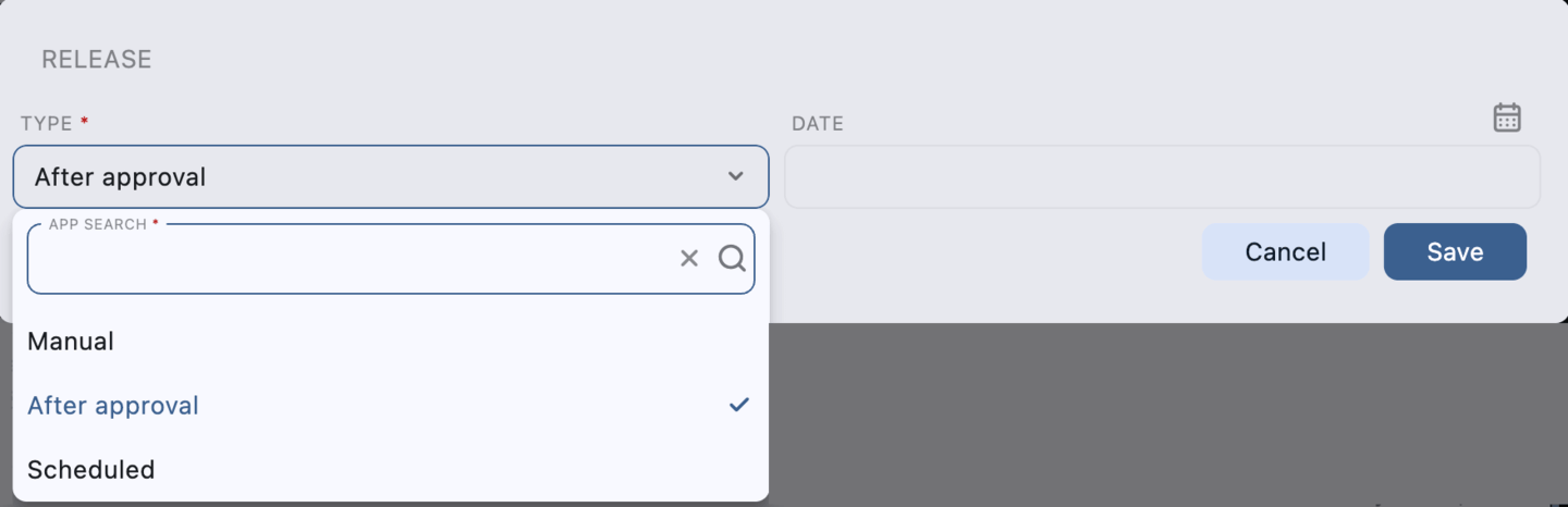 Selecting a Release Type