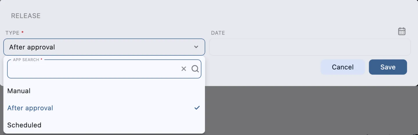 Selecting a Release Type