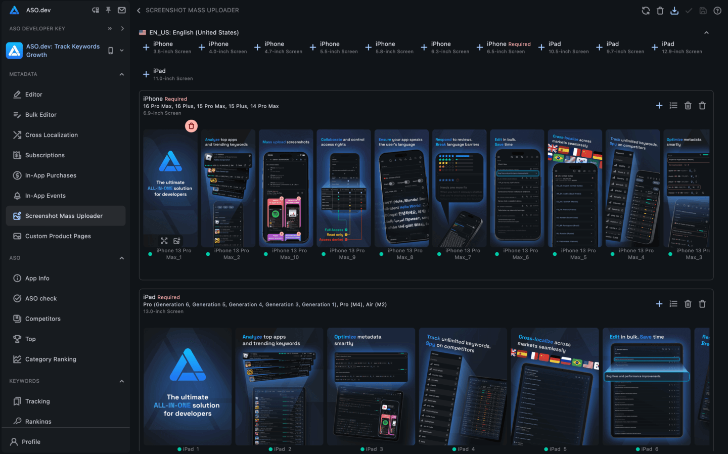 Screenshots and Video Mass Uploader