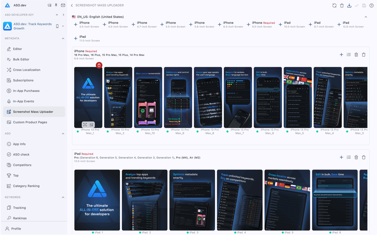 Screenshots and Video Mass Uploader